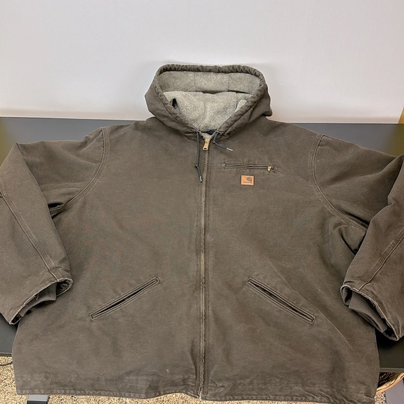 Carhartt Men's Sherpa Lined Sierra Jacket Dark Brown 4XLT Cotton Duck Heavy Duty - Picture 16 of 16